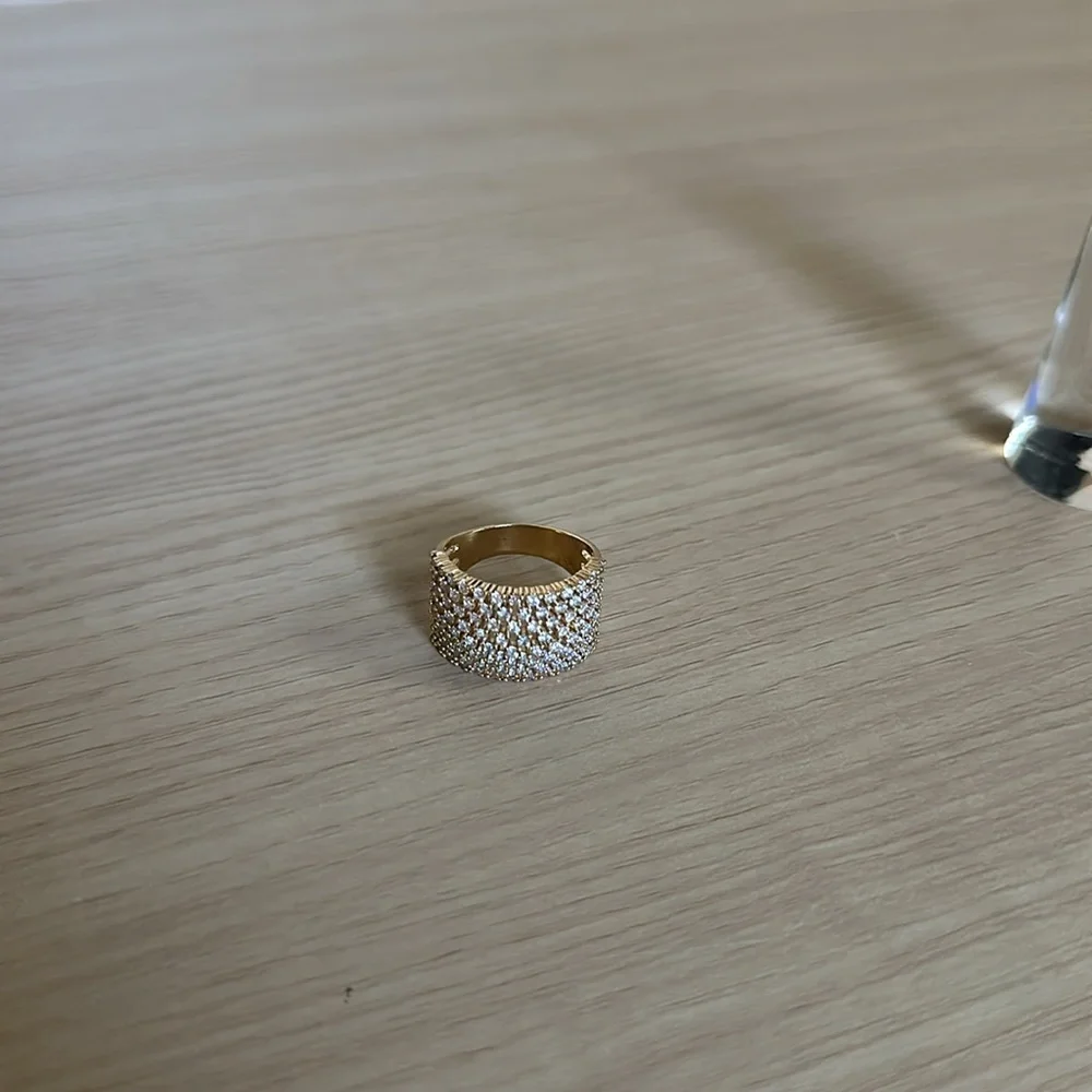 Express Gold Rhinestone Ring 8 - Picture 5 of 9